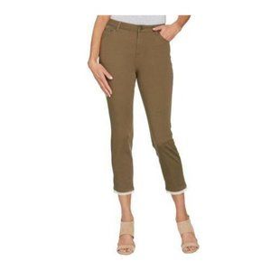 NWOT LOGO by Lori Goldstein Stretch Twill Ankle Vintage Elm Reg 10